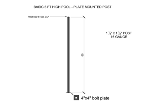 five foot plated post