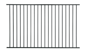 rh iron pool fence panel