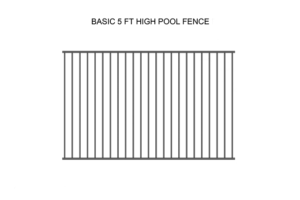 five foot high pool fencing