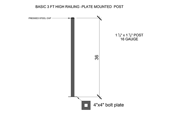 PLATED POST (RAILING) | RH Iron Fab Shop