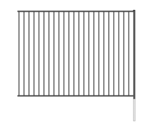 6 foot high contractor perimeter fence panel with bury post