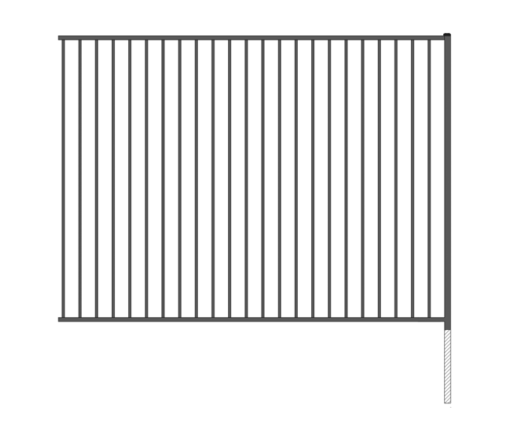 6 foot high contractor perimeter fence panel with bury post