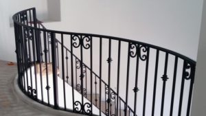 rh iron fab shop custom curved guard rail