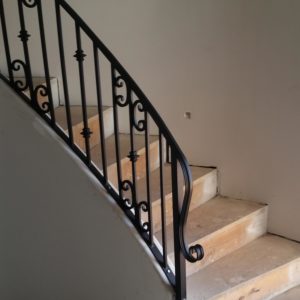 rh iron fab shop custom newel post