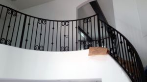 rh iron fab shop custom interior railing fabricated on site