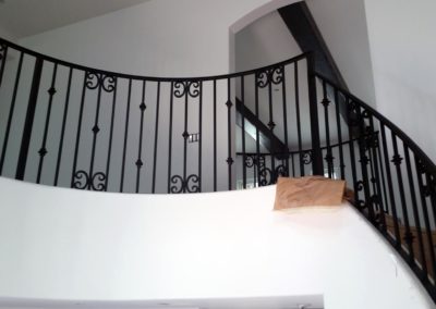 rh iron fab shop custom interior railing fabricated on site