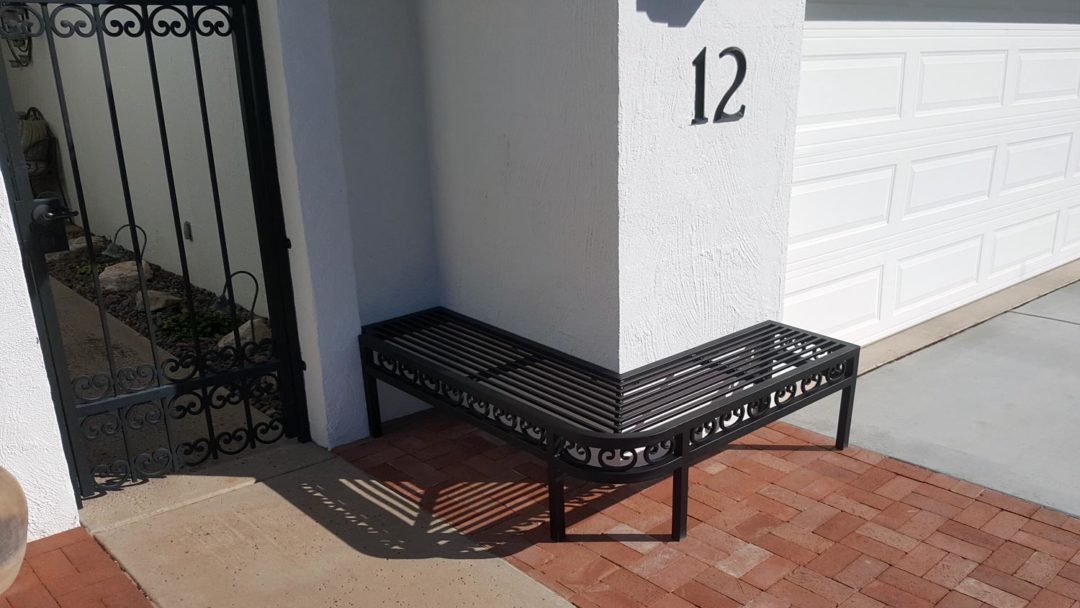 Wrought Iron Patio Bench