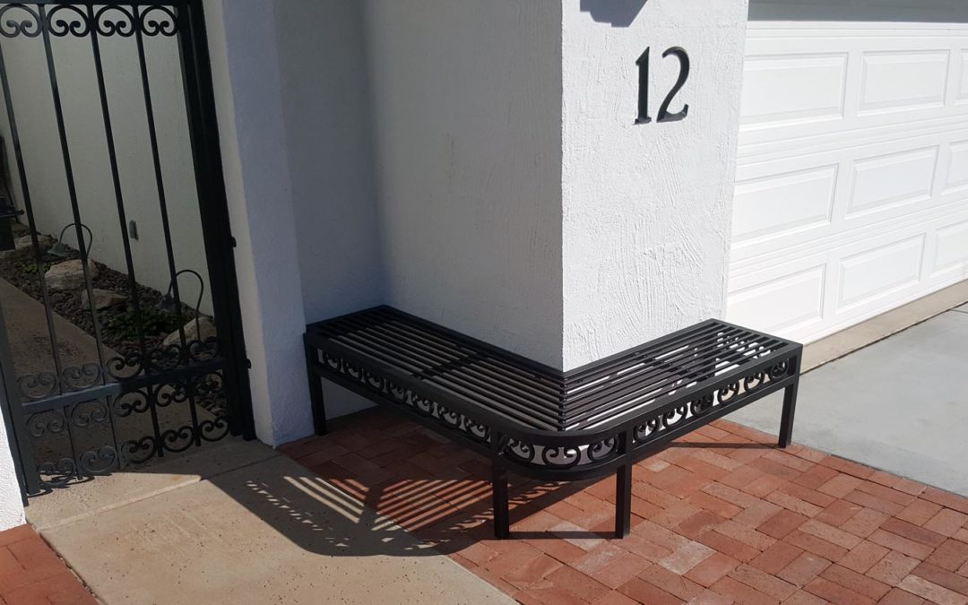 Wrought Iron Patio Bench