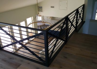 rh iron fab shop modern railing loft view