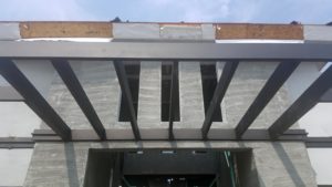 rh iron fab shop cantilevered entrance canopy